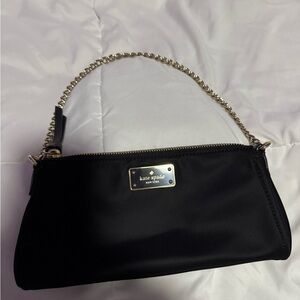 Kate Spade Black Classic Shoulder Bag with Gold Chain